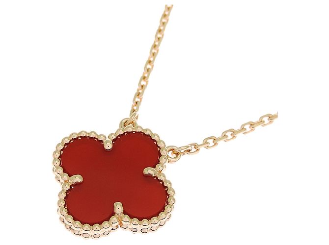 Vintage Alhambra Halskette Van Cleef & Arpels Rot - Ansicht 2