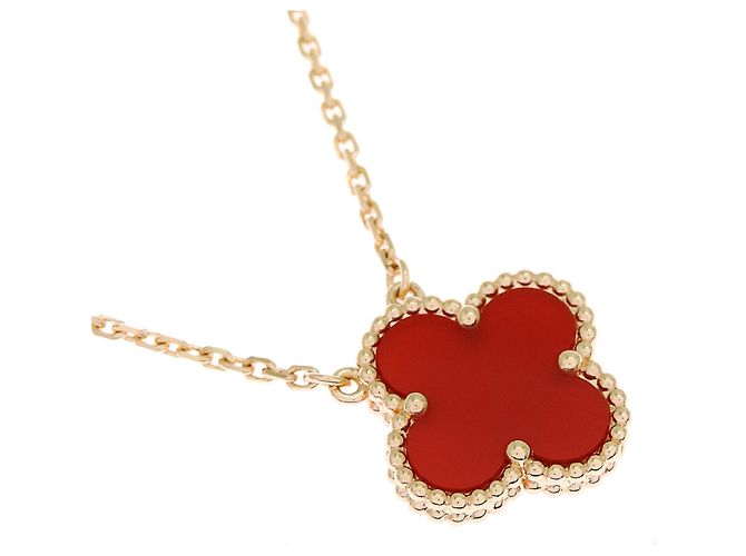 Vintage Alhambra Halskette Van Cleef & Arpels Rot - Ansicht 3