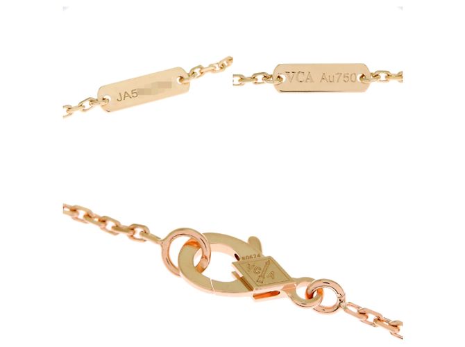 Vintage Alhambra Halskette Van Cleef & Arpels Rot - Ansicht 5