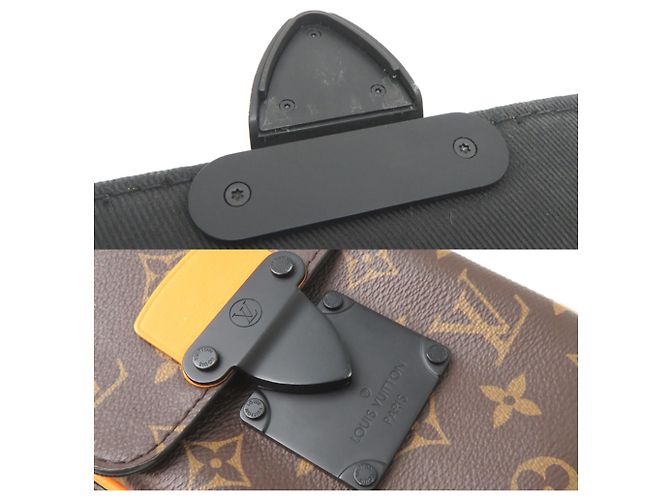 Borsa a tracolla S-Lock Wearable Wallet Louis Vuitton Marrone Giallo - vista 9
