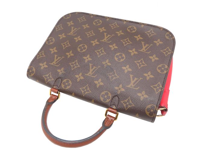 Borsa da donna Louis Vuitton Vaugirard PM Marrone Rosso - vista 4