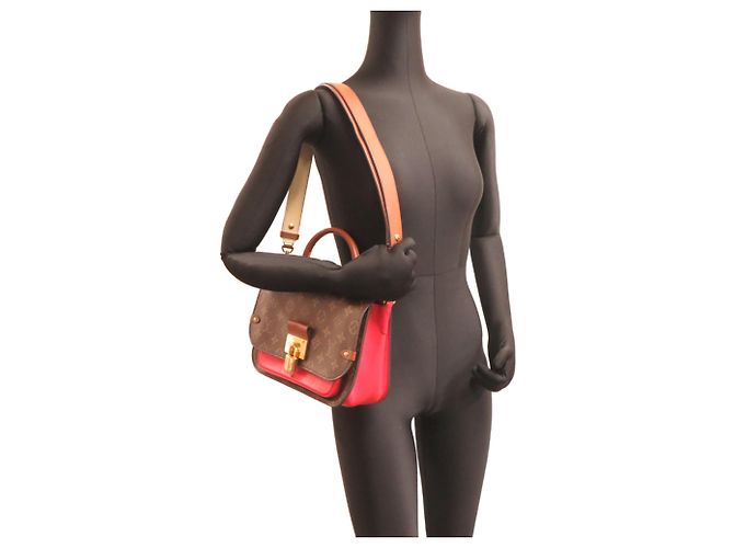 Borsa da donna Louis Vuitton Vaugirard PM Marrone Rosso - vista 8
