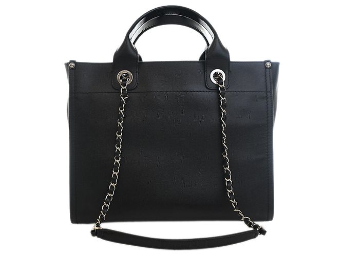 Tote Deauville Chanel Black Small Caviar Studded Nero - vista 2