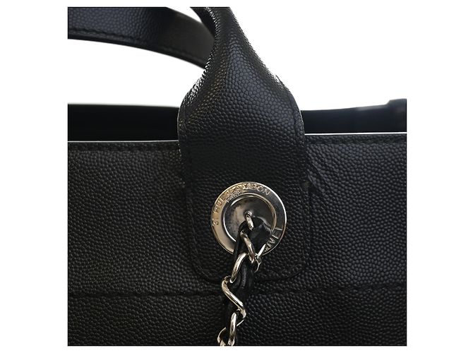 Tote Deauville Chanel Black Small Caviar Studded Nero - vista 9