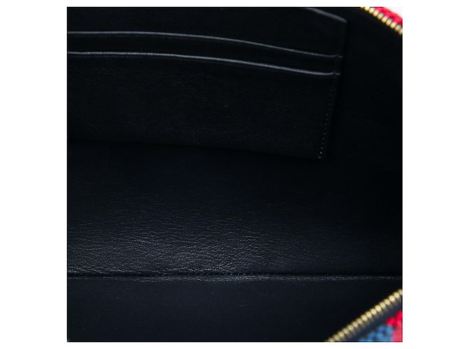 Céline Pochette Solo a righe in tela nera Celine Nero - vista 4