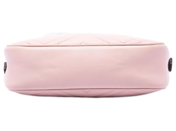 Gucci Borsa a tracolla Small GG Marmont Matelasse in pelle di vitello rosa - vista 3