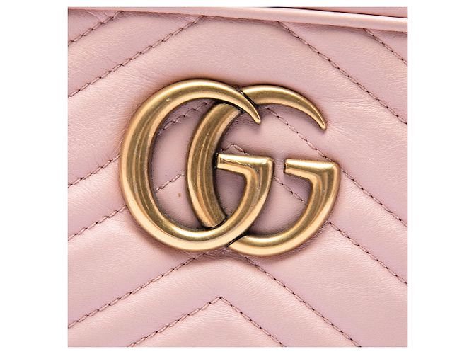 Gucci Borsa a tracolla Small GG Marmont Matelasse in pelle di vitello rosa - vista 5