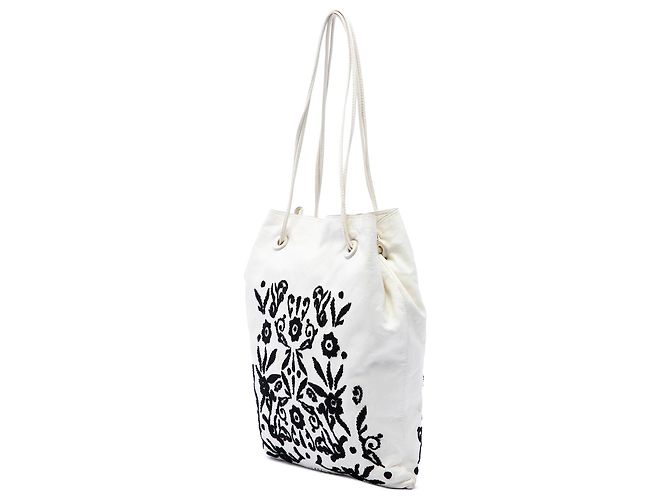 Tote Prada White Nappa Ricamo Bianco - vista 2
