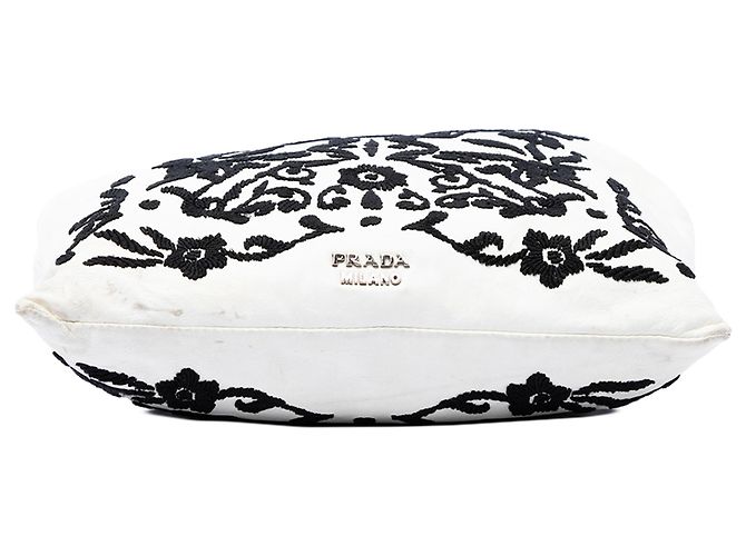 Tote Prada White Nappa Ricamo Bianco - vista 3