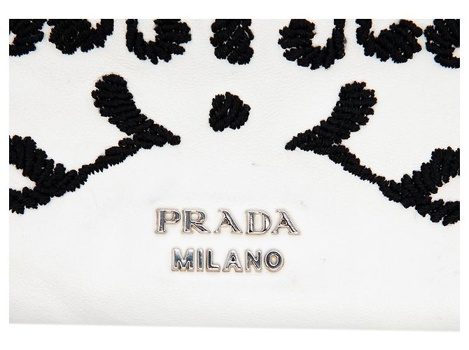 Tote Prada White Nappa Ricamo Bianco - vista 5