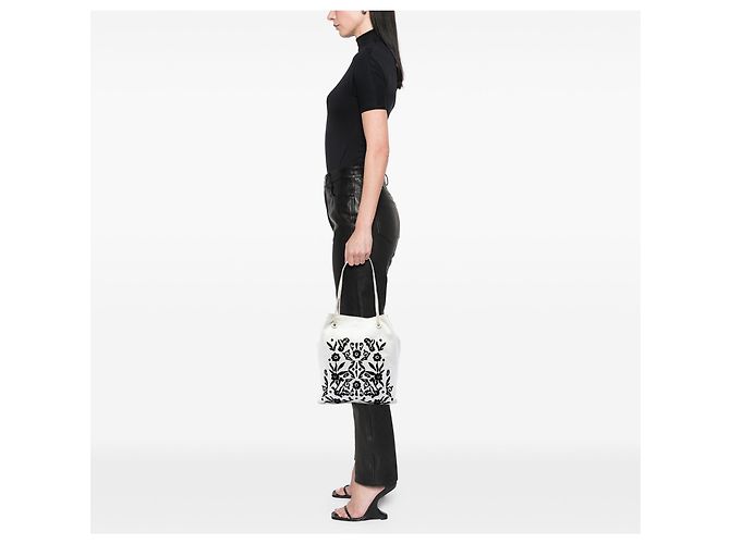 Tote Prada White Nappa Ricamo Bianco - vista 6