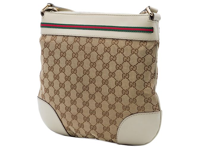 Gucci Beige GG Canvas Web Mayfair Crossbody - vista 2