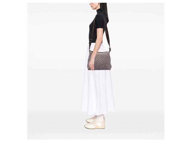 Dior Marrone Diorissimo Trotter Canvas Crossbody - vista 5