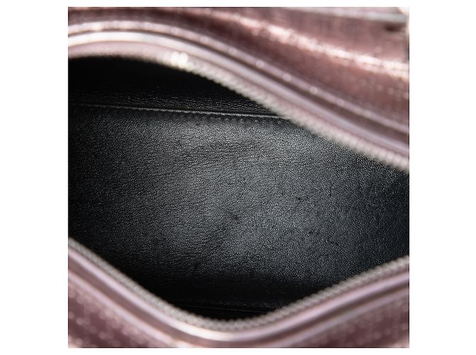 Dior Purple Medium Metallic Patent Microcannage Lady Dior Porpora - vista 4