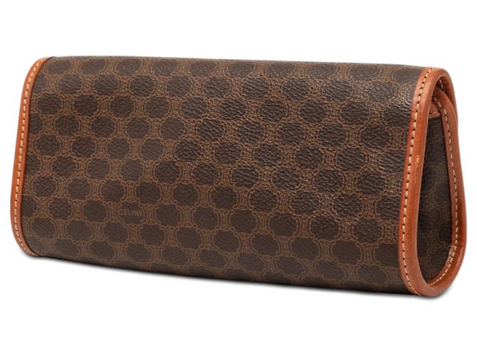 Céline Clutch de lona revestida Celine Marrón Macadam Castaño - vista 2