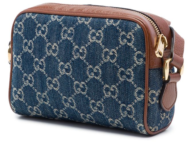 Gucci Blue Mini GG Denim Ophidia Crossbody - vista 2