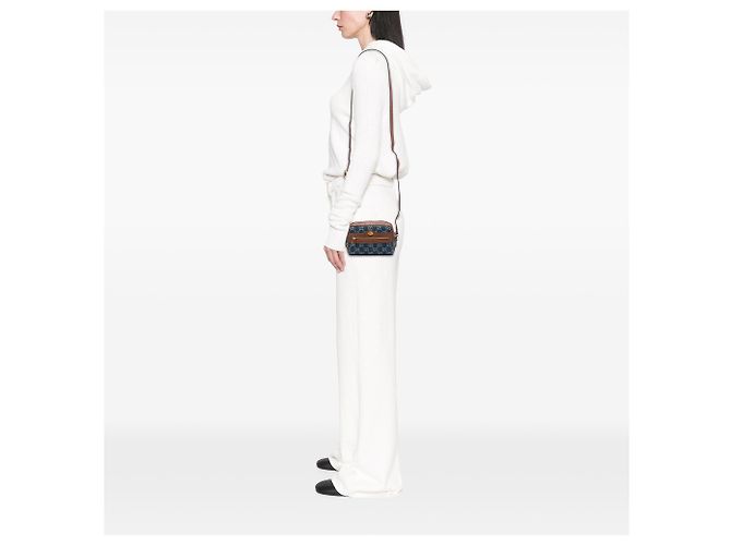 Gucci Blue Mini GG Denim Ophidia Crossbody - vista 6