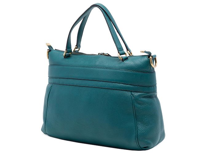 Borsa a manico Gucci Blue Medium in pelle di vitello Ride - vista 2