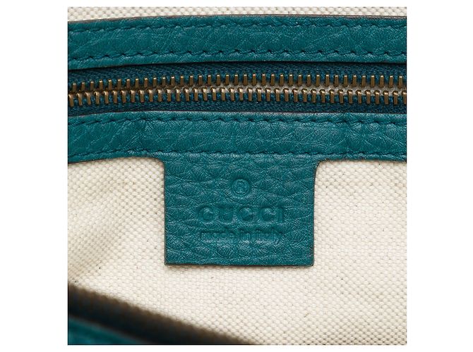 Borsa a manico Gucci Blue Medium in pelle di vitello Ride - vista 5
