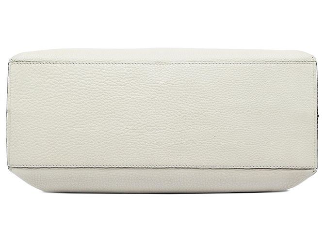 Borsa satchel Gucci White Medium Calfskin Bamboo Daily Bianco - vista 3