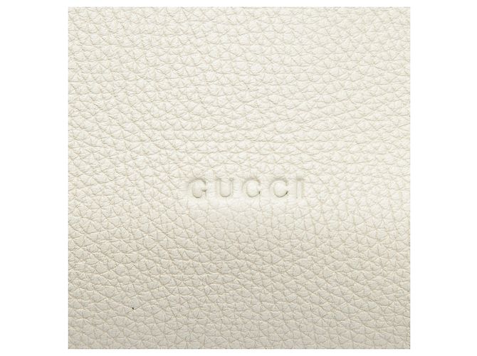 Borsa satchel Gucci White Medium Calfskin Bamboo Daily Bianco - vista 5