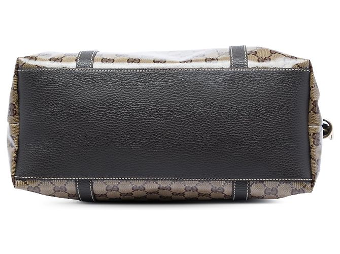 Borsa Satchel Gucci Beige Large GG Crystal Charm - vista 3