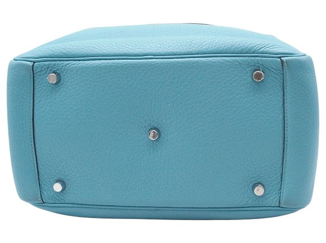 Hermès Blue Clemence Lindy 30 Blu chiaro - vista 3