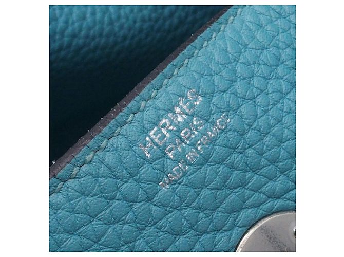 Hermès Blue Clemence Lindy 30 Blu chiaro - vista 5