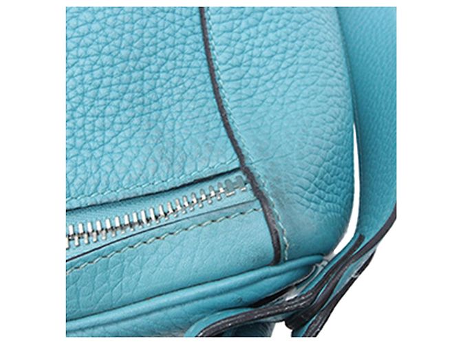 Hermès Blue Clemence Lindy 30 Blu chiaro - vista 8