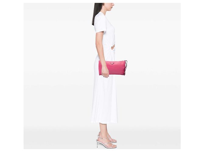 Clutch Prada Pink Vitello Daino Rosa - vista 6