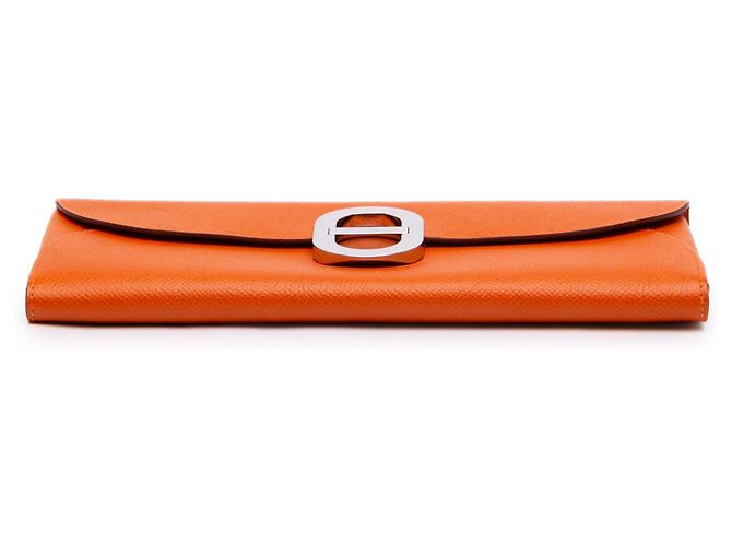 Portafoglio Hermès Orange Epsom Maillon To Go Arancione - vista 3