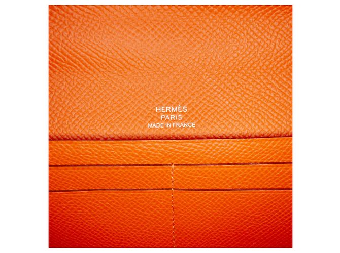 Portafoglio Hermès Orange Epsom Maillon To Go Arancione - vista 5