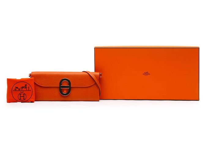Portafoglio Hermès Orange Epsom Maillon To Go Arancione - vista 7