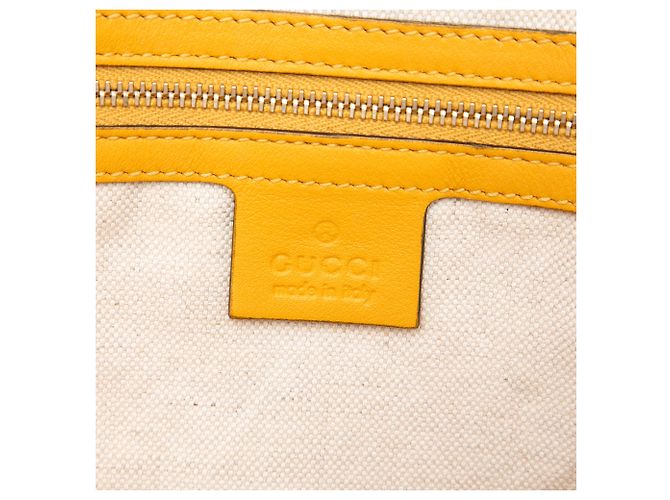 Borsa Gucci Yellow Small Microguccissima in vernice Nice Dome Giallo - vista 5