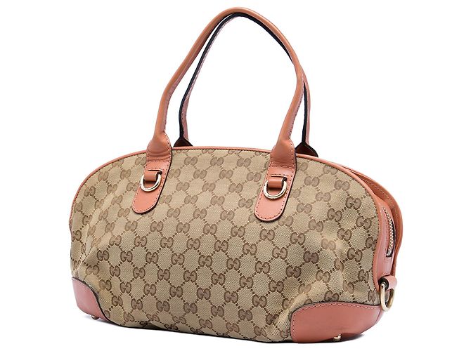 Borsa Gucci Beige GG Canvas Heart Bit - vista 2