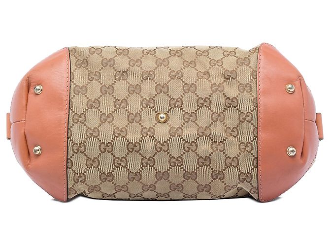 Borsa Gucci Beige GG Canvas Heart Bit - vista 3