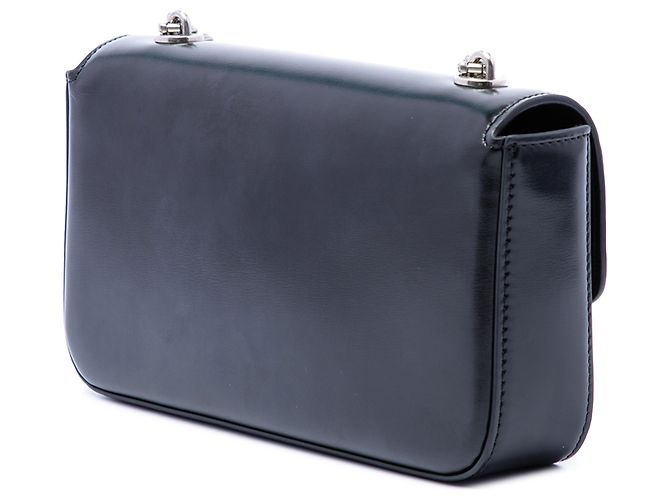 Céline Borsa a tracolla Celine Triomphe Claude in pelle di vitello lucida nera Nero - vista 2