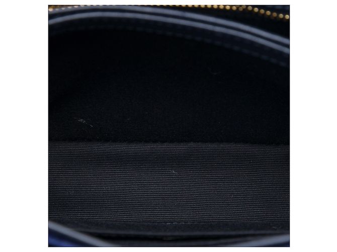 Borsa a tracolla Saint Laurent Blue Toy Matelasse Velvet Monogram LouLou - vista 4