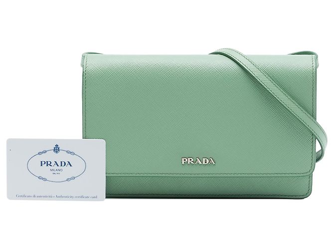 Cartera con correa de Saffiano verde de Prada Verde claro - vista 7
