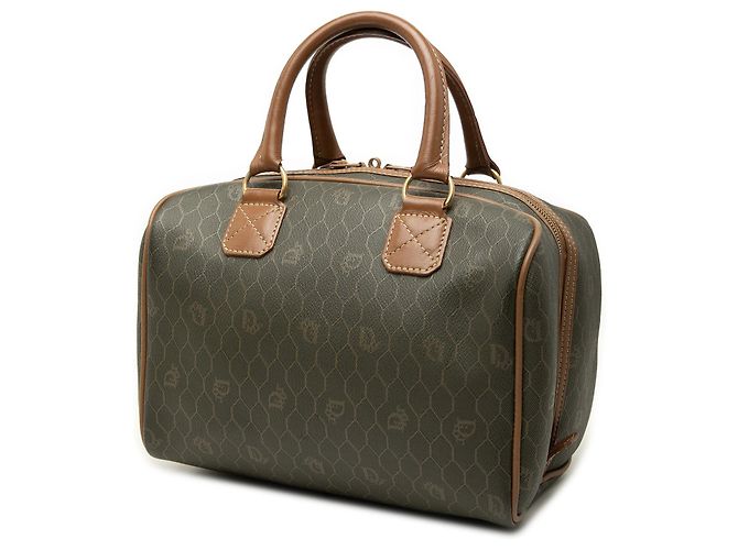 Bolsa Boston em canvas revestido Honeycomb marrom Dior Castanho escuro - vista 2