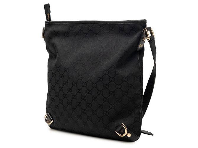 Borsa a tracolla Gucci Black GG Canvas Abbey D Ring Nero - vista 2