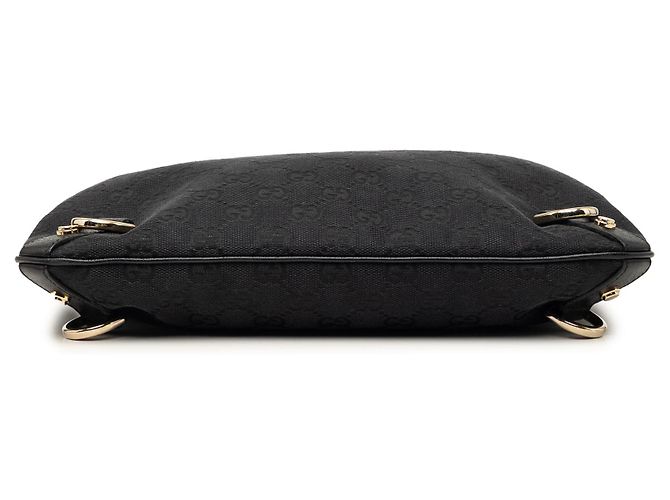 Borsa a tracolla Gucci Black GG Canvas Abbey D Ring Nero - vista 3