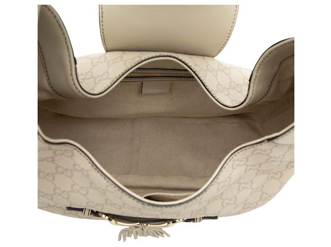 Borsa Gucci Brown Medium Guccissima Emily Flap Satchel Marrone Beige - vista 4