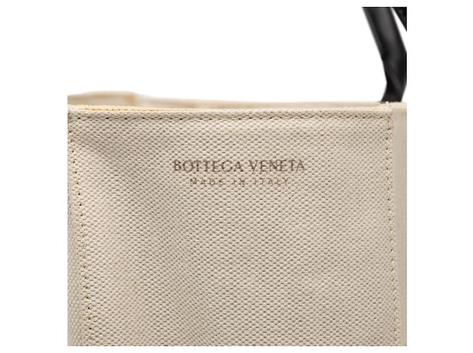 Bolsa Bottega Veneta White Medium Canvas Maxi Intrecciato Arco Tote Branco - vista 5