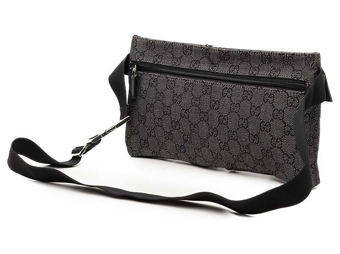 Borsa a tracolla Gucci Gray GG Denim Double Pocket Marrone - vista 2