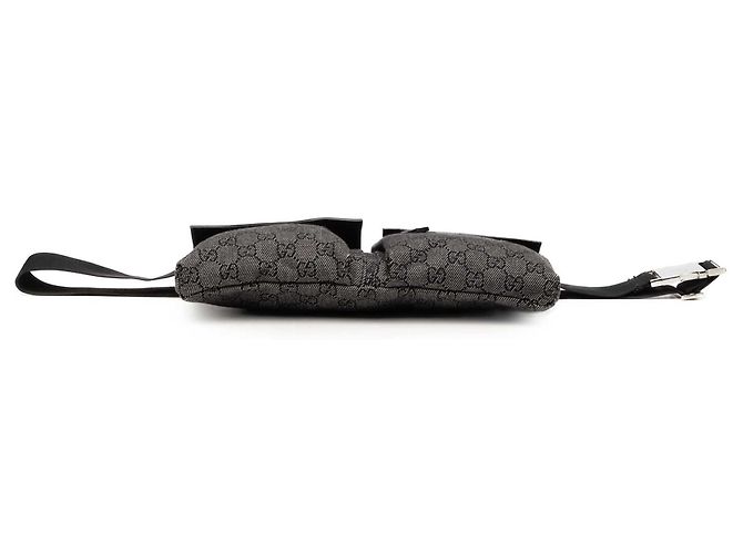 Borsa a tracolla Gucci Gray GG Denim Double Pocket Marrone - vista 3