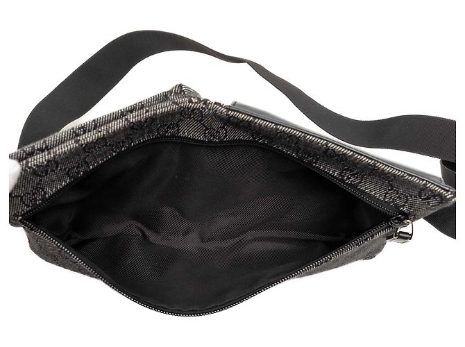 Borsa a tracolla Gucci Gray GG Denim Double Pocket Marrone - vista 4