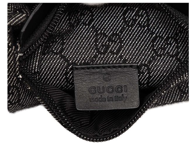 Borsa a tracolla Gucci Gray GG Denim Double Pocket Marrone - vista 5