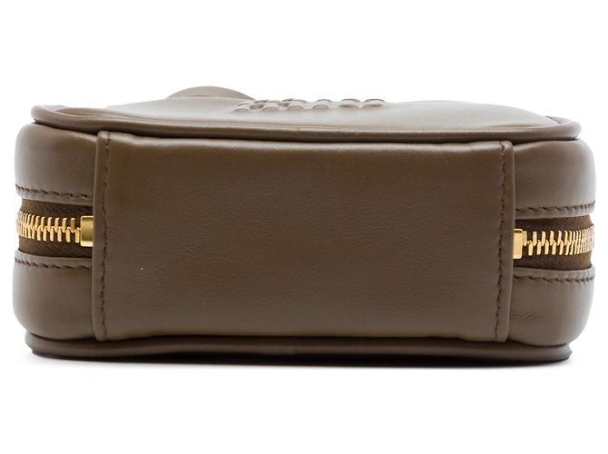 Miu Miu Borsa Softy Beau in microcapra marrone Cachi - vista 3