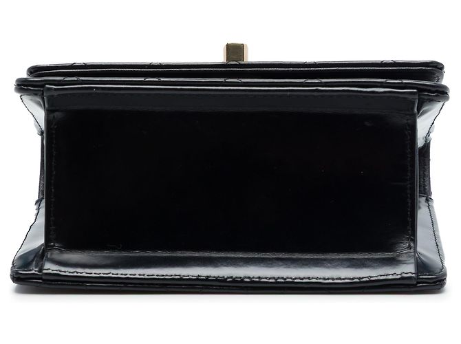 Chanel Black Micro CC Quilted Shiny Calfskin Single Flap Nero - vista 3
